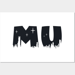 Mu Cityscape Letters Posters and Art